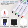 POPRUN Calendrier Magnetique Pour Frigo,Planning Semaine Tableau Blanc Effacable emploi du temps, Idéal pour Liste de Courses,Or