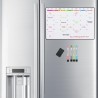 POPRUN Calendrier magnetique Tableau blanc Planning frigo,Organisation Familiale,Planificateur Mensuel/Semainer effaçable parfai