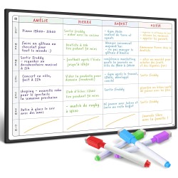 Smart Panda A3 Tableau Planificateur - Grand Calendrier Magnétique, Idéal pour des Examens, Repas ou Tâches Ménagères - Tableau 