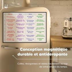 Smart Panda A3 Tableau Planificateur - Grand Calendrier Magnétique, Idéal pour des Examens, Repas ou Tâches Ménagères - Tableau 