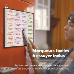 Smart Panda A3 Tableau Planificateur - Grand Calendrier Magnétique, Idéal pour des Examens, Repas ou Tâches Ménagères - Tableau 