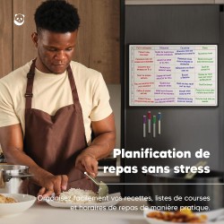 Smart Panda A3 Tableau Planificateur - Grand Calendrier Magnétique, Idéal pour des Examens, Repas ou Tâches Ménagères - Tableau 