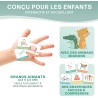 Planning semaine pour enfants - Tableau magnétique Montessori au design mignon avec 200 aimants & un stylo - Jeux éducatifs à pa