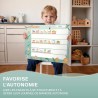 Agenda journalier pour enfants - Tableau magnétique Montessori au design mignon avec 160 aimants & stylo - Jeux éducatifs à part