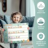 Agenda journalier pour enfants - Tableau magnétique Montessori au design mignon avec 160 aimants & stylo - Jeux éducatifs à part