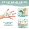 Agenda journalier pour enfants - Tableau magnétique Montessori au design mignon avec 160 aimants & stylo - Jeux éducatifs à part