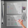 Calendrier Magnetique Frigo Transparent x2 + Accessoires - Planificateur Hebdomadaire + Mensuel Aimanté Planning Semaine Tableau