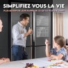 Calendrier Magnetique Frigo Transparent x2 + Accessoires - Planificateur Hebdomadaire + Mensuel Aimanté Planning Semaine Tableau