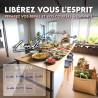 Calendrier Magnetique Frigo Transparent x2 + Accessoires - Planificateur Hebdomadaire + Mensuel Aimanté Planning Semaine Tableau