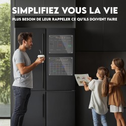 Calendrier Magnetique Frigo Transparent x2 + Accessoires - Planificateur Hebdomadaire + Mensuel Aimanté Planning Semaine Tableau
