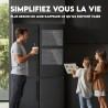 Calendrier Magnetique Frigo Transparent x2 + Accessoires - Planificateur Hebdomadaire + Mensuel Aimanté Planning Semaine Tableau