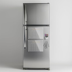 Calendrier Magnetique Frigo Transparent x2 + Accessoires - Planificateur Hebdomadaire + Mensuel Aimanté Planning Semaine Tableau