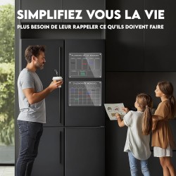 Calendrier Magnetique Frigo Transparent x2 + Accessoires - Planificateur Hebdomadaire + Mensuel Aimanté Planning Semaine Tableau