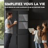 Calendrier Magnetique Frigo Transparent x2 + Accessoires - Planificateur Hebdomadaire + Mensuel Aimanté Planning Semaine Tableau