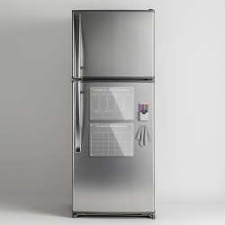 Calendrier Magnetique Frigo Transparent x2 + Accessoires - Planificateur Hebdomadaire + Mensuel Aimanté Planning Semaine Tableau