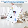POPRUN 60x40 cm Calendrier Familial Adhesif Tableau Planning Semaine Mural, Planificateur Semainer Effaçable parfait pour Planif