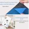POPRUN Calendrier Familial Adhesif Tableau Blanc Effacable, Planning Semaine Frigo/Mural emploi du temps, Idéal pour Calendrier 