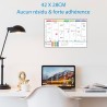 POPRUN Calendrier Familial Adhesif Tableau Blanc Effacable, Planning Semaine Frigo/Mural emploi du temps, Idéal pour Calendrier 