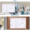 POPRUN 60x40 cm Calendrier Adhesif Tableau blanc Planning Mural, Planificateur Mensuel/Semainer effaçable parfait pour Planifica
