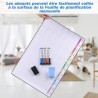 POPRUN 60x40 cm Calendrier Adhesif Tableau blanc Planning Mural, Planificateur Mensuel/Semainer effaçable parfait pour Planifica