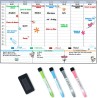 POPRUN Planning Semaine calendrier magnetique emploi du temps,Tableau Semainier Frigo effaçable,idéal pour Planification des Tâc