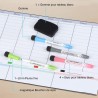 POPRUN Planning Semaine calendrier magnetique emploi du temps,Tableau Semainier Frigo effaçable,idéal pour Planification des Tâc
