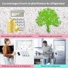 POPRUN Planning Semaine magnetique,Tableau Semainier Frigo effaçable,2 planificateur mensuel,idéal pour Planification des Tâches