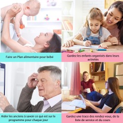 POPRUN Planning Semaine magnetique,Tableau Semainier Frigo effaçable,2 planificateur mensuel,idéal pour Planification des Tâches