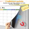 Planning Frigo Magnetique Planificateur hebdomadaire effaçable pour familial, planificateur de repas, semaine, tableau blanc, ta