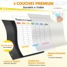 Tableau Planning Frigo Magnétique 42x30cm – Semainier Magnétique effaçable et réutilisable – Tableau Frigo Magnétique pour menus