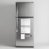 Calendrier Magnetique Frigo Blanc x3 + Accessoires - Planificateur Hebdomadaire + Mensuel + Mémo Aimanté Planning Semaine Tablea