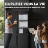 Calendrier Magnetique Frigo Blanc x3 + Accessoires - Planificateur Hebdomadaire + Mensuel + Mémo Aimanté Tableau Magnétique Plan