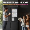 Calendrier Magnetique Frigo Blanc x3 + Accessoires - Planificateur Hebdomadaire + Mensuel + Mémo Aimanté Planning Semaine Tablea
