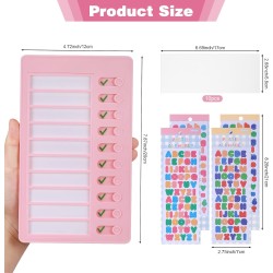 4 Pièces Tableaux de Tâches à Faire pour Enfants, Tableau Memo Checklist avec 10 Feuilles de Papier Vierge, 2 Stickers, To Do Li