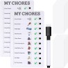 2 Pièces Tableaux de Tâches à Faire pour Enfants, Tableau Memo Checklist avec 10 Feuilles de Papier Vierge, 1 Marqueur Noir, To 
