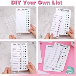 2 Pièces Tableaux de Tâches à Faire pour Enfants, Tableau Memo Checklist avec 10 Feuilles de Papier Vierge, 1 Marqueur Noir, To 