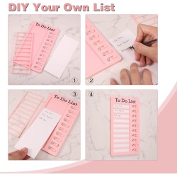 4 Pièces Tableaux de Tâches à Faire pour Enfants, Liste de Choses à Faire avec 10 Feuilles de Papier Vierge, Chore Chart Tableau
