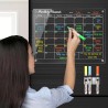 Lot de 2 Calendrier Magnétique Frigo, 40 x 30cm Planificateurs Magnétiques et Mémo, Tableau Transparent Effaçable à Sec en Acryl