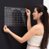 Calendrier Magnetique Frigo Transparent, tableau mensuel, to do list,mémo, organisateur, avec accessoires (Blanc)