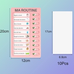 4 Tableau Routine Enfant Liste Planning To Do List pour Enfant Tableau Memo Checklist avec 10 Cartes de Contrôle DIY pour Planif