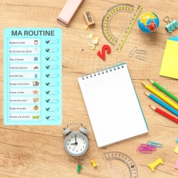 4 Tableau Routine Enfant Liste Planning To Do List pour Enfant Tableau Memo Checklist avec 10 Cartes de Contrôle DIY pour Planif