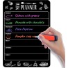 Menu Semaine Frigo Magnetique A4 - Tableau Blanc Effacable Planning Frigo Magnetique Tableau Cuisine - 21x30cm Liste De Courses 