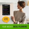 Menu Semaine Frigo Magnetique A4 - Tableau Blanc Effacable Planning Frigo Magnetique Tableau Cuisine - 21x30cm Liste De Courses 