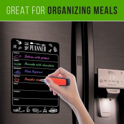 Menu Semaine Frigo Magnetique A4 - Tableau Blanc Effacable Planning Frigo Magnetique Tableau Cuisine - 21x30cm Liste De Courses 