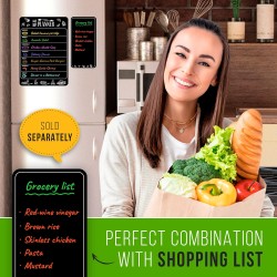 Menu Semaine Frigo Magnetique A4 - Tableau Blanc Effacable Planning Frigo Magnetique Tableau Cuisine - 21x30cm Liste De Courses 