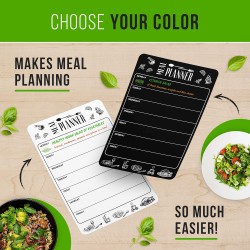 Menu Semaine Frigo Magnetique A4 - Tableau Blanc Effacable Planning Frigo Magnetique Tableau Cuisine - 21x30cm Liste De Courses 