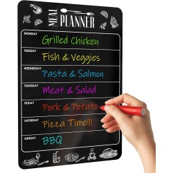 Menu Semaine Frigo Magnetique A4 - Tableau Blanc Effacable Planning Frigo Magnetique Tableau Cuisine - 21x30cm Liste De Courses 