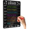 Menu Semaine Frigo Magnetique A4 - Tableau Blanc Effacable Planning Frigo Magnetique Tableau Cuisine - 21x30cm Liste De Courses 