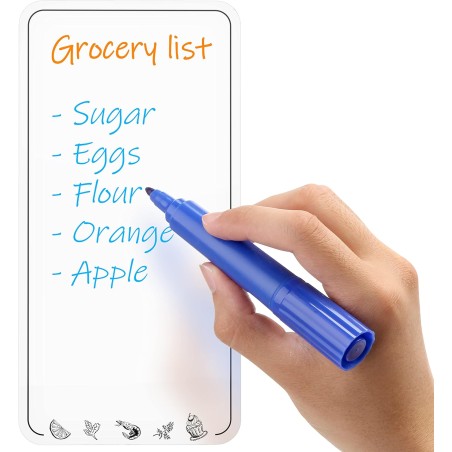 Liste De Courses Magnetique Frigo -Tableau Blanc Effacable 22x11 CM Liste Courses Magnétique Frigo Tableau Cuisine - Planning Fr