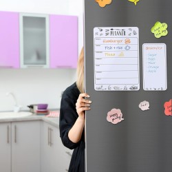 Liste De Courses Magnetique Frigo -Tableau Blanc Effacable 22x11 CM Liste Courses Magnétique Frigo Tableau Cuisine - Planning Fr